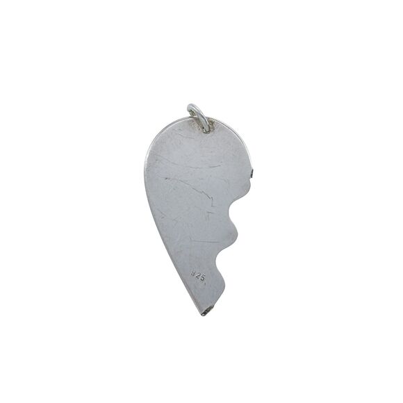 Vintage Sterling Silver 925 Half Heart "Makilan" Pendant - Picture 2 of 4